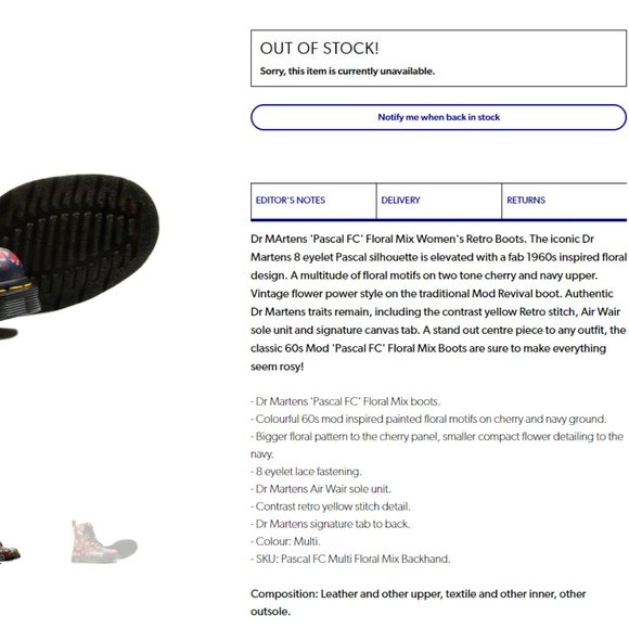 Dr.Martens Pascal Boots Size 5 US/3UK - Picture 7 of 7